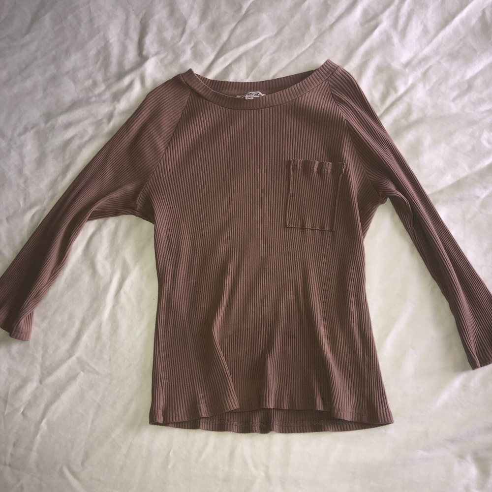 Brown long sleeve top